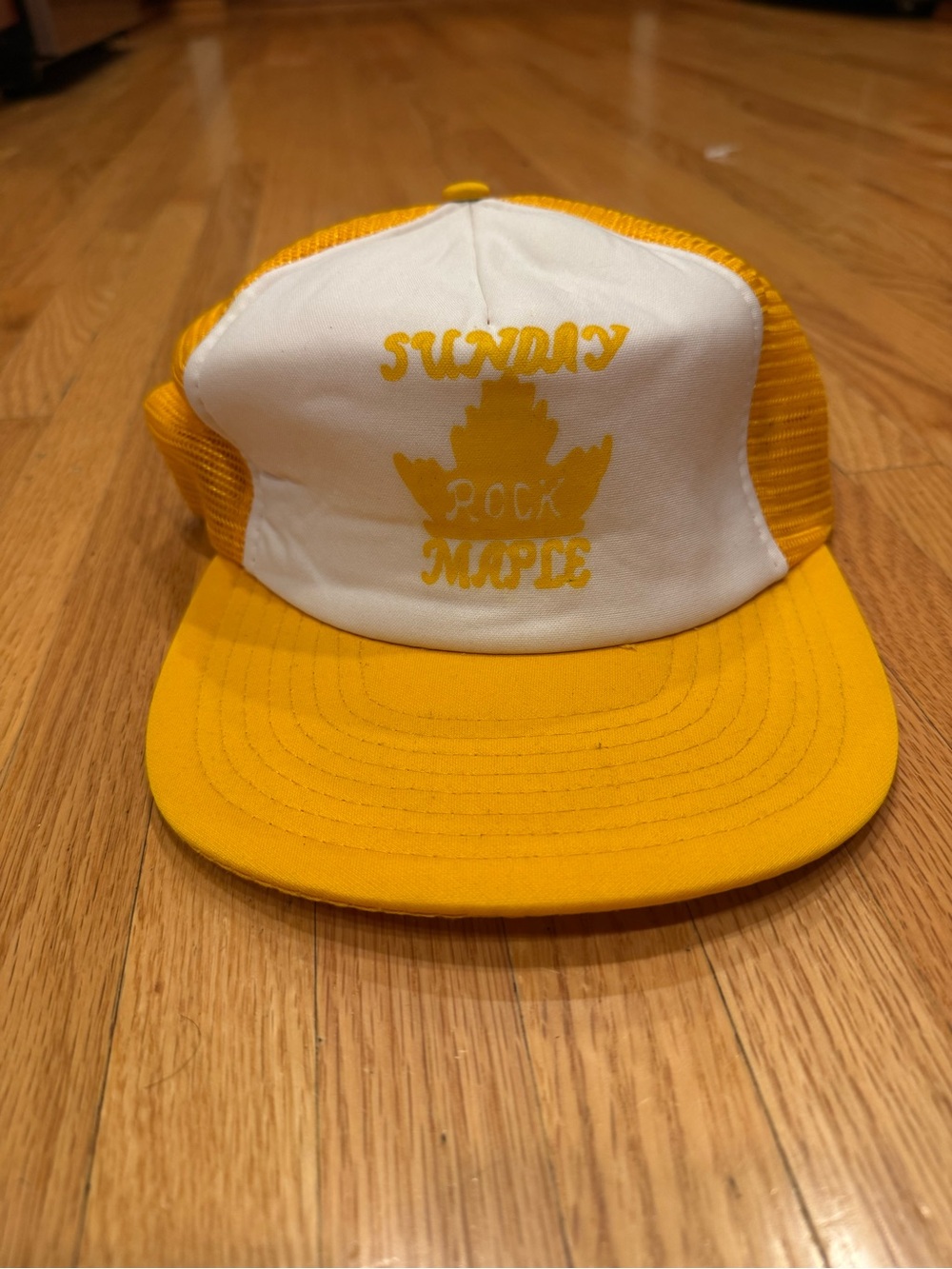 Sunday Maple Rock Yellow & White Trucker Hat